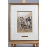 Sir John Gilbert, 1862 RA: watercolour study of the Emperor Napoleon with field officers and