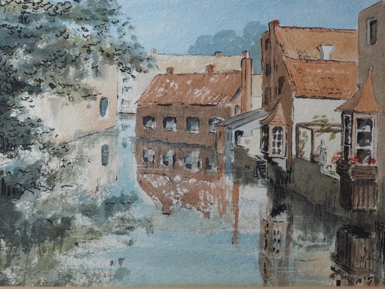 Michael Vicary: watercolours, "Ruined Chapel, Bix Bottom, Nr Henley", 9 3/4" x 14 1/2", Kenneth - Image 9 of 10