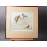 Henry Wilkinson: coloured etching of two gun dogs, 6/75, various framed pictures and prints, and