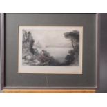 A print, "Ruins of the Palace of Ulysses in Aito", in silvered frame, another print, "The Parish