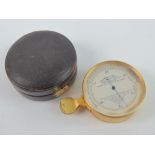 A c1880s Hutchinsons Improved Surveying Aneroid Compensated pocket barometer as made by Elliot