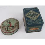 Two vintage tins, one being Smiths potatoes crisps, 15.