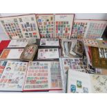 A large collection of mostly 20th century stamps within various books / albums.