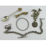 A small quantity of collectables including horses hoof seal, commemorative 'Glastonbury Medallion',