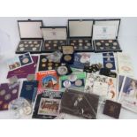 A quantity of assorted collectors coins including proof sets.
