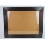 Large dark Mahogany Frame - a 20 thC made dark stained hardwood frame , glazed and back board,