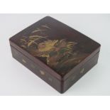 A late 19th / early 20th century Chinese red lacquer work box,