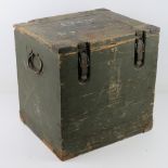 A WWII German 3.7cm shell case transit box, with stencilling upon.