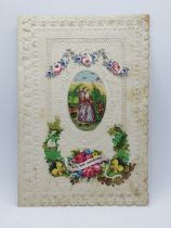 A decoupage Sweetheart or Valentines card,