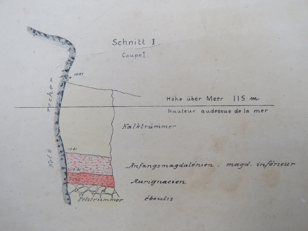 La Ferrassie; German archaeological site map (Savignac-de-Miremont, in the Dordogne department, - Bild 5 aus 6