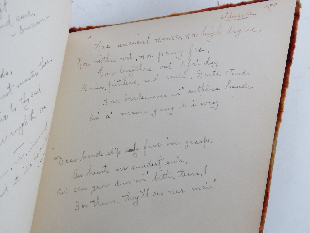 An early 20thC autograph album having a quantity of hand written famous passages within, - Image 4 of 4