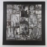 A card mounted montage of classical film images in black and white, overall 84 x 86.5cm.