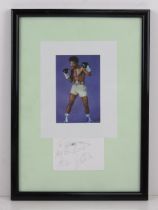 Autograph; hand signed slip 'To Mike All the Best John Conteh' (John Anthony Conteh,