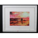 Brenda Brooks; Print 'Sunset' sight size 25.5 x 18.5cm, framed and mounted, unglazed.