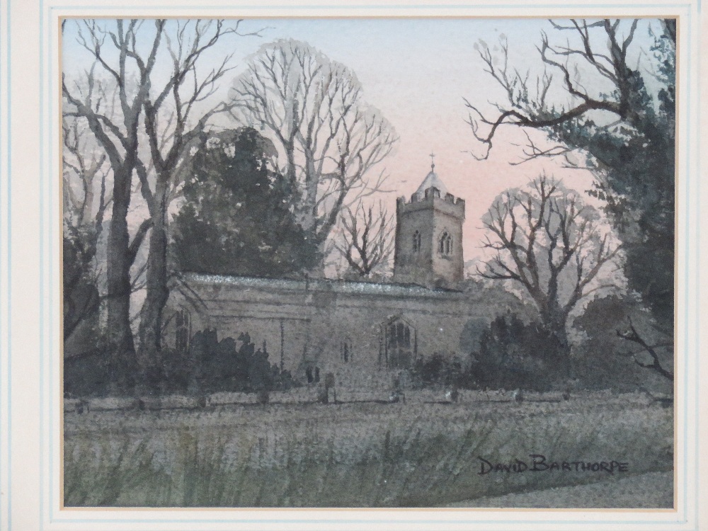 David Barthorpe, watercolour study entitled 'Evening (at) Upton Church, Northampton' (St Michaels), - Bild 2 aus 6