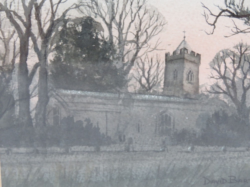 David Barthorpe, watercolour study entitled 'Evening (at) Upton Church, Northampton' (St Michaels), - Bild 4 aus 6