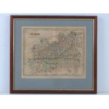 Surrey, drawn and engraved by J Archer for Dugdales England and Wales Delineated, hand coloured,