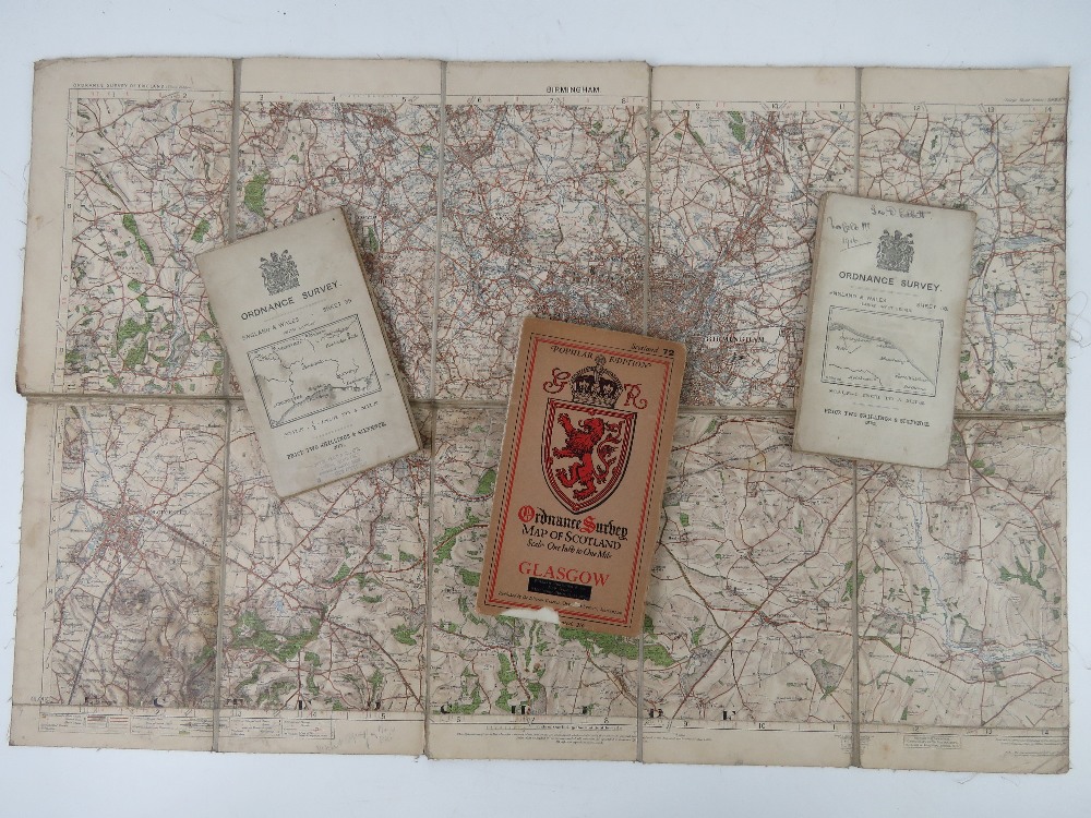 A quantity of assorted ordinance survey maps; three in twenty-one sections, being Cromer post 1912,