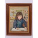 Brenda Brooks; Oil on paper 'First Day at School' from the Royal Academy Summer Exhibition 1991,