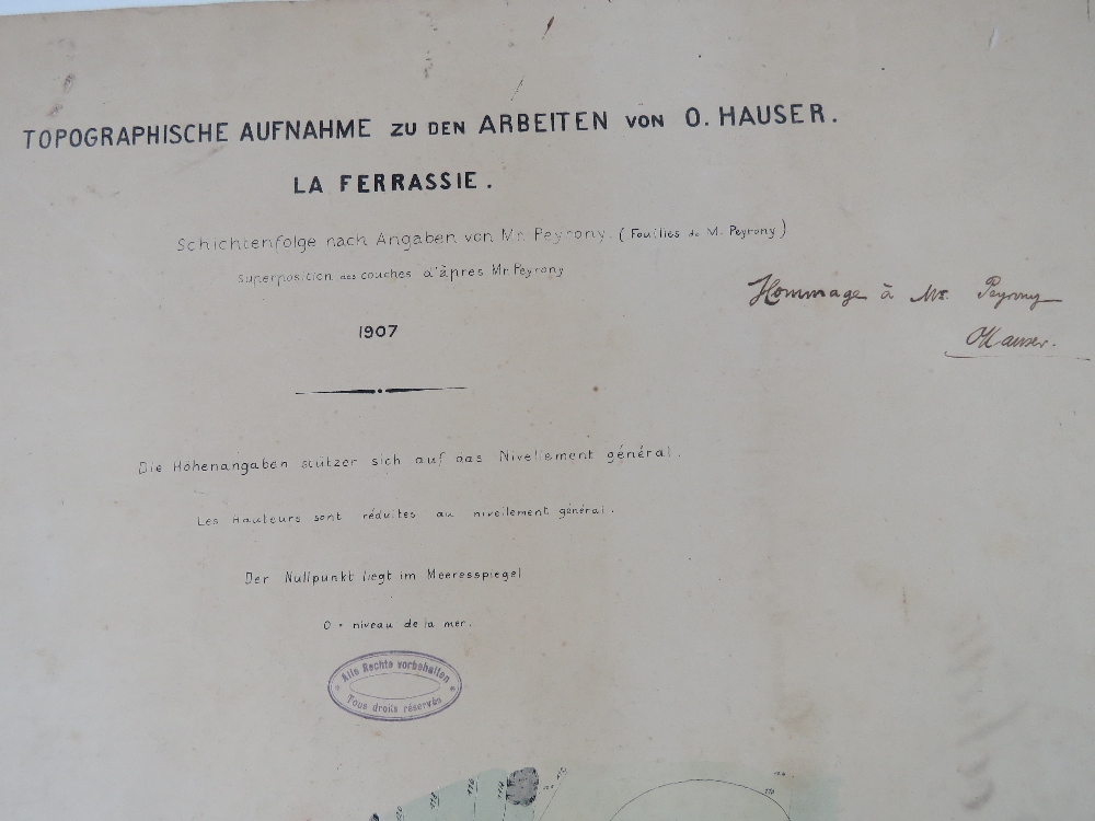 La Ferrassie; German archaeological site map (Savignac-de-Miremont, in the Dordogne department, - Bild 3 aus 6