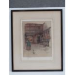 A signed Cecil Aldin Coaching Inn - The Red Lion at Banbury print as published by Eyre &