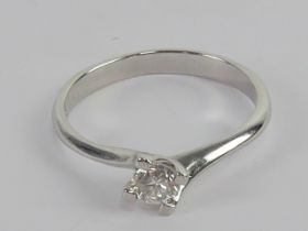A platinum and diamond solitaire ring with certificate,
