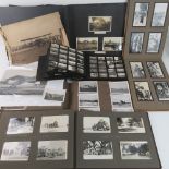 A rare collection of military themed photographs including; airplanes, military vehicles,