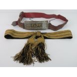 A late 19th century Victorian Officer's Full Dress Cross Belt and Pouch,