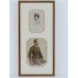 A WWI photograph; portrait of a Lieutenant in pre 1917 uniform, military provost collar badge,