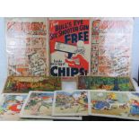 Chips and Golden Shred Advert pages together with a quantity of nursery rhyme prints by Macmillan &