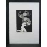 Marian Maguire 'Hercules Wrestles The Taniwha' 2015 etching on Velin Arches white 250g paper,