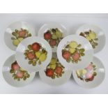 A set of JG Meakin Studio bowls with fruit design upon.