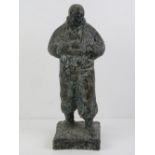 An impressionist influence sculpture of a male figure dated 9.1.'59 to one side and 9.1.