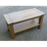 A contemporary oak coffee table, 100 x 50 x 50.5cm.