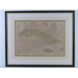 Map; Cuba and Jamaica engraved by T Ettling, handcoloured,