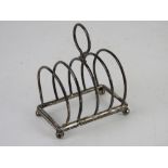 A HM silver toast rack, a/f, 54g.