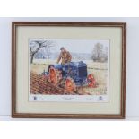 A limited edition signed print 'Fordson 500' by Steven Binks 811 / 850, sight size 21.