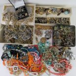 A quantity of assorted costume jewellery.