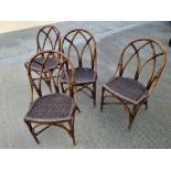 A set of four mid century Angraves of Leicester Invincible wicker / cane chairs.