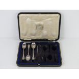 A part boxed set of HM silver teaspoons