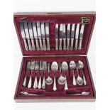 A House of Fraser silver plated canteen of cutlery.