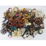 A quantity of assorted costume jewellery.