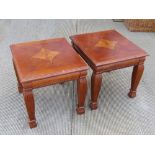 A pair of contemporary coffee tables, 57 x 52 x 51cm.