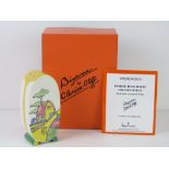 A Clarice Cliff design later produced by Wedgwood; Bonjour Sugar Shaker, in box with certificate,