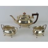 A HM silver tea service made by JB Chatterley & Sons Ltd, comprising teapot,