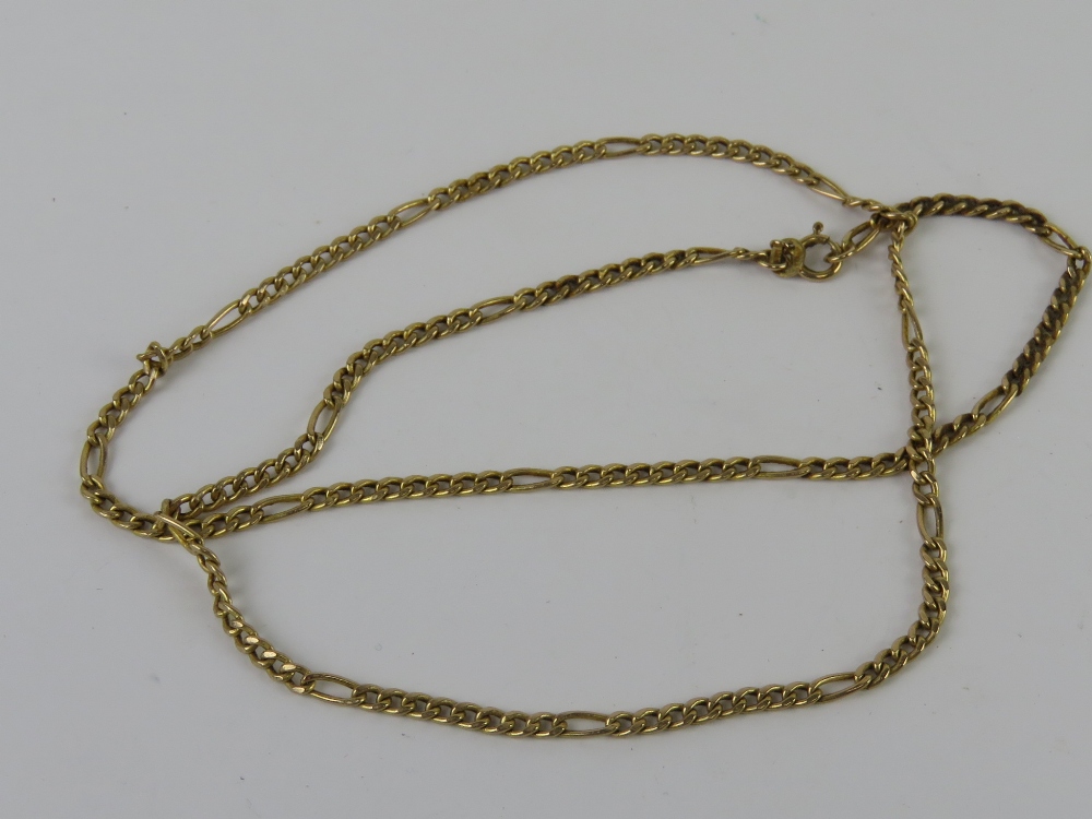 A 9ct gold necklace, 50cm in length, 3.7g.