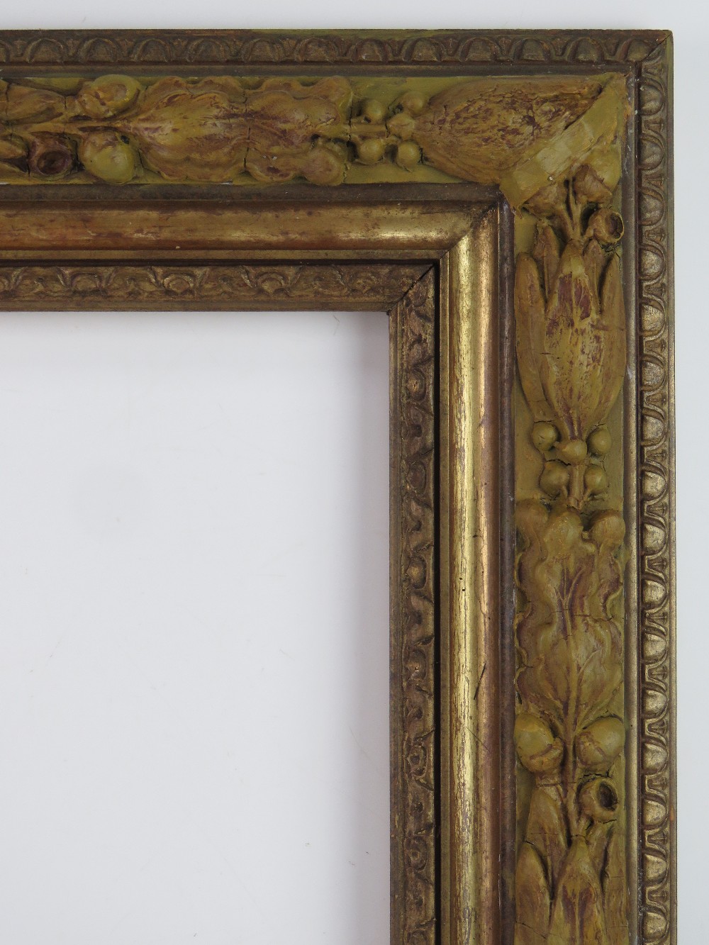 Mid XX relief and gilt frame - an unusual ribbon, - Image 2 of 3