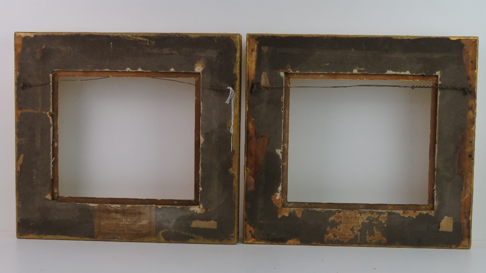 A pair of 19 thC French Gilt Frames - a pair of swept frames with acanthus and egg & dart - Image 3 of 4