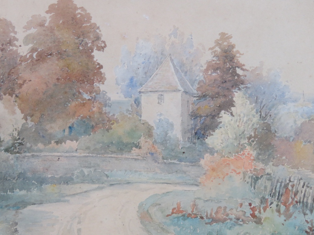 James Allen Shuffrey (1859-1939) Watercolour A Cotswold village ( Possibly Stow-on the- - Image 4 of 5