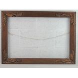 Victorian Carved oak leaf and acorn frame - a circa 1870 stained oak frame with applied carved